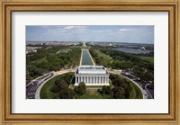 Framed Ariel view of the Lincoln Memorial