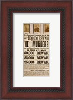 Framed Wanted Poster