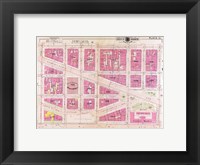 Framed 1909 map of Downtown Washington, D.C.