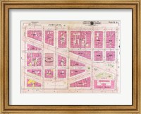 Framed 1909 map of Downtown Washington, D.C.