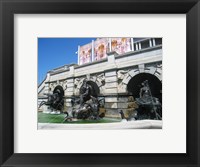 Framed Library of Congress Court of Neptune Fountain Washington DC