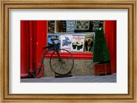 Framed Old bicycle in front of a store, Kilkenny, Ireland