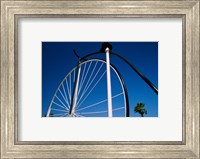 Framed Close-up of a Penny farthing bicycle, Santa Barbara, California, USA