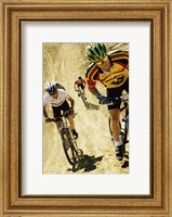 Framed Group of people riding bicycles in a race