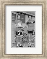 Framed Joop Zoetemelk and Eddy Merckx 1973