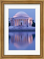 Framed Jefferson Memorial Reflection At Dusk, Washington, D.C., USA