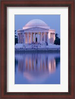 Framed Jefferson Memorial Reflection At Dusk, Washington, D.C., USA