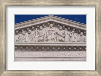Framed Pedimental frieze on the U.S. Supreme Court building, Washington, D.C., USA