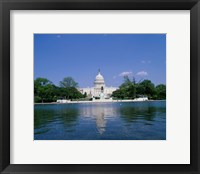 Framed Pond in front of the Capitol Building, Washington, D.C., USA