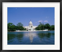 Framed Pond in front of the Capitol Building, Washington, D.C., USA