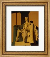Framed Low angle view of a statue, Lincoln Memorial, Washington DC, USA