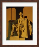 Framed Low angle view of a statue, Lincoln Memorial, Washington DC, USA