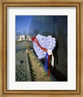 Framed Close-up of a memorial, Vietnam Veterans Memorial Wall, Vietnam Veterans Memorial, Washington DC, USA