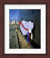 Framed Close-up of a memorial, Vietnam Veterans Memorial Wall, Vietnam Veterans Memorial, Washington DC, USA