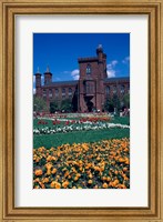 Framed Formal garden in front of a museum, Smithsonian Institution, Washington DC, USA