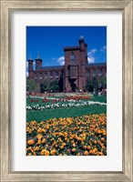 Framed Formal garden in front of a museum, Smithsonian Institution, Washington DC, USA