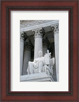 Framed Statue at a government building, US Supreme Court Building, Washington DC, USA