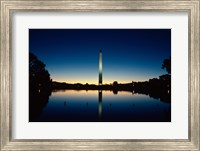 Framed Reflection of an obelisk on water, Washington Monument, Washington DC, USA