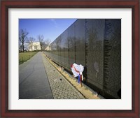 Framed Close-up of a memorial, Vietnam Veterans Memorial Wall, Vietnam Veterans Memorial, Washington DC, USA