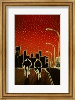 Framed Cycling at night