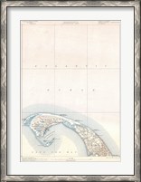 Framed 1900 U.S. Geological Survey Map of Provincetown, Cape Cod, Massachusetts 1900