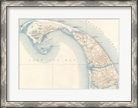 Framed 1908 U.S. Geological Survey Map of Provincetown, Cape Cod, Massachusetts1908