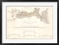 Framed Canal du Cape-Cod Massachusetts, 1834 map