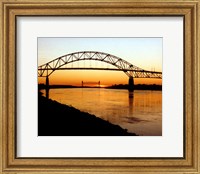Framed Bourne Bridge over the Cape Cod Canal