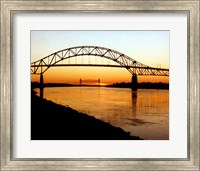 Framed Bourne Bridge over the Cape Cod Canal