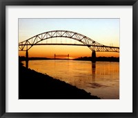 Framed Bourne Bridge over the Cape Cod Canal