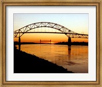 Framed Bourne Bridge over the Cape Cod Canal