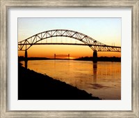 Framed Bourne Bridge over the Cape Cod Canal