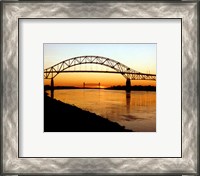 Framed Bourne Bridge over the Cape Cod Canal