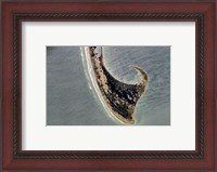 Framed Provincetown Cape Cod photographed from space