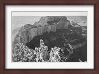 Framed Close-in view of curved cliff, Grand Canyon National Park, Arizona