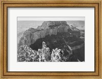 Framed Close-in view of curved cliff, Grand Canyon National Park, Arizona