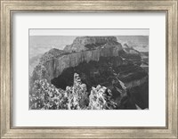 Framed Close-in view of curved cliff, Grand Canyon National Park, Arizona