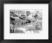 Framed Grand Canyon National Park canyon with ravine winding