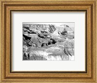 Framed Grand Canyon National Park canyon with ravine winding