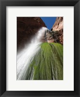 Framed Lower Ribbon Falls off the North Kaibab Trail in the Grand Canyon
