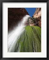 Framed Lower Ribbon Falls off the North Kaibab Trail in the Grand Canyon