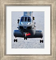 Framed Marine CH-46E helicopter