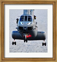 Framed Marine CH-46E helicopter