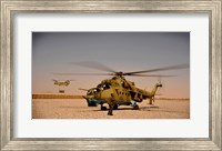 Framed Afghan Air Corps Mi-35 at Kandahar Airfield, 2009