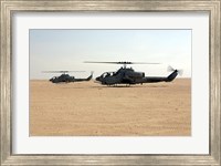 Framed AH-1W Super Cobras