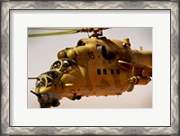 Framed Mi-35 Hind helicopter