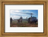Framed UH-1D helicopters in Vietnam 1966