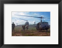 Framed UH-1D helicopters in Vietnam 1966