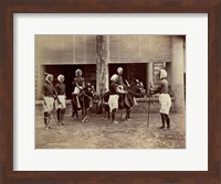 Framed Manipur Polo Players 1875