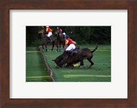 Framed Polo - red and yellow